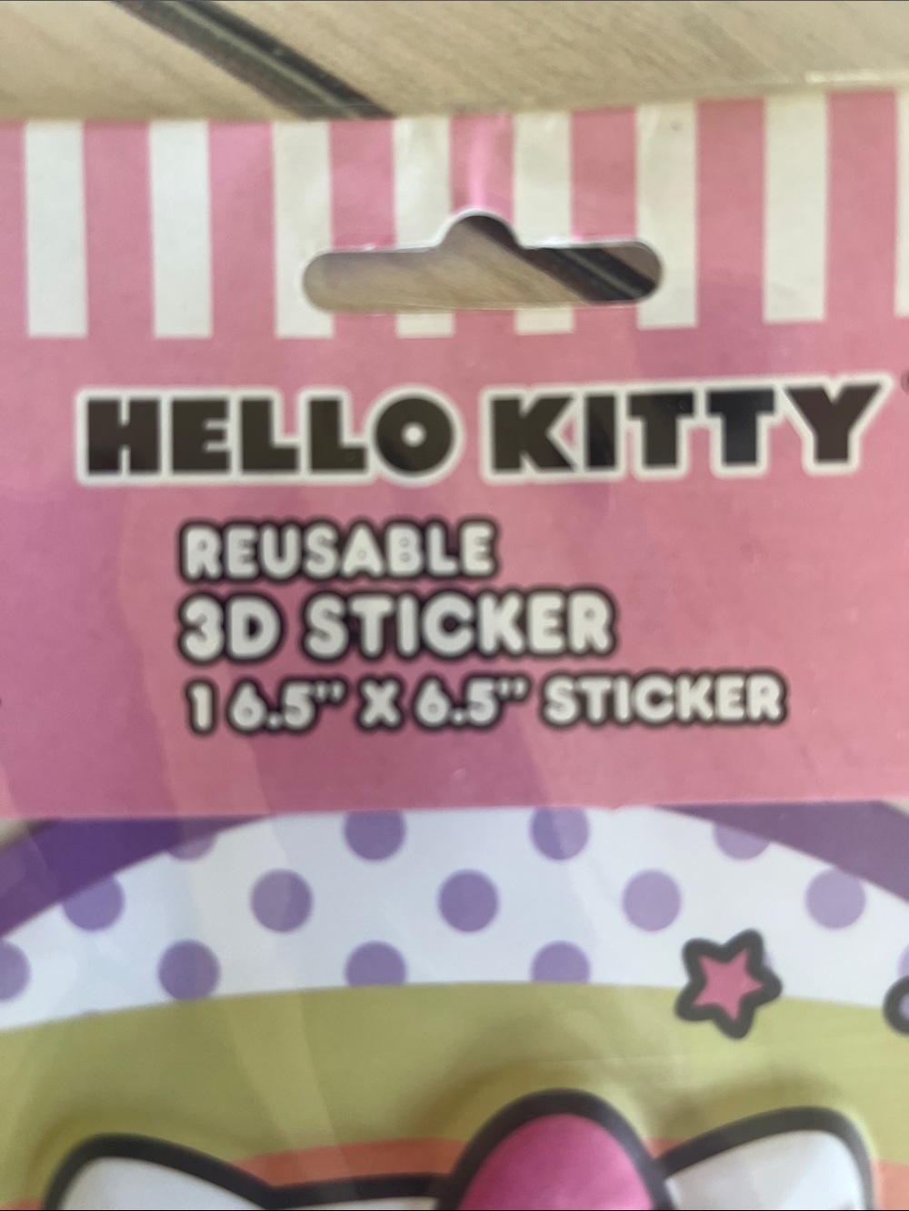 Hello Kitty Large Reusable 3D Sticker - Picture 2 of 5